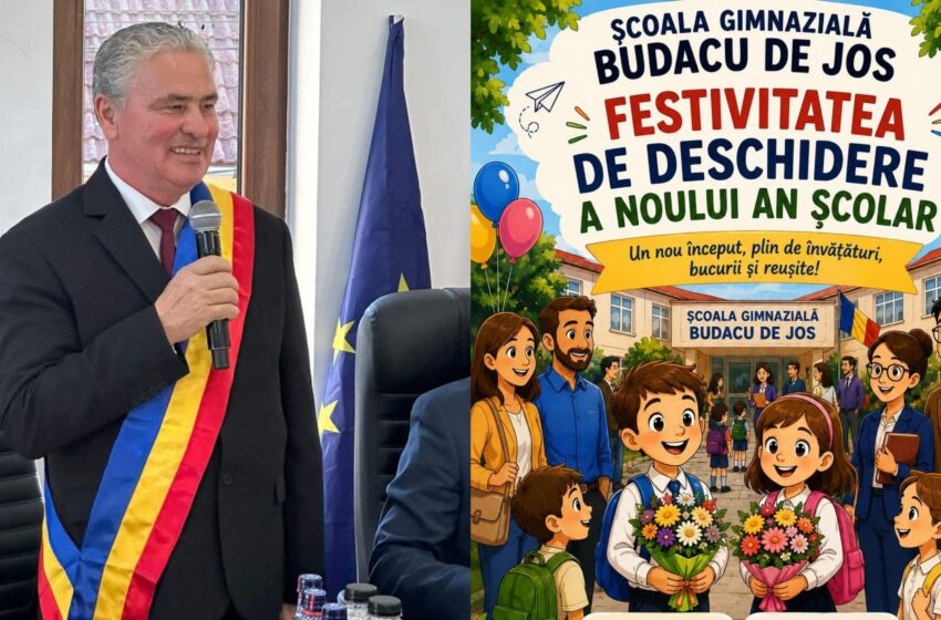  Florin-Sandu Simion, primarul comunei Budacu de Jos:  Dragi elevi, să aveți parte de un an școlar frumos, cu rezultate bune, prietenii frumoase și cât mai multe momente de care să vă amintiți cu drag