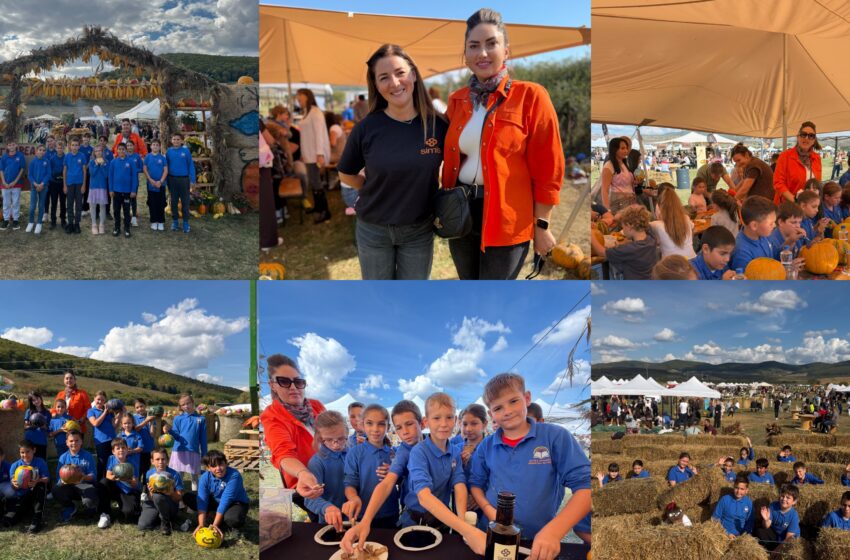  Bucurie și culoare la Festivalul Dovleacului. Elevii clasei a IV-a din Sânmihaiu de Câmpie, oaspeți la sărbătoarea toamnei. FOTO
