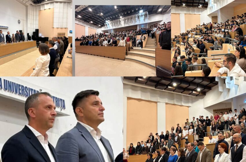  Vicepreședintele Consiliului Județean, Dan Claudiu Tamaș, la deschiderea noului an universitar la UBB Bistrița. FOTO