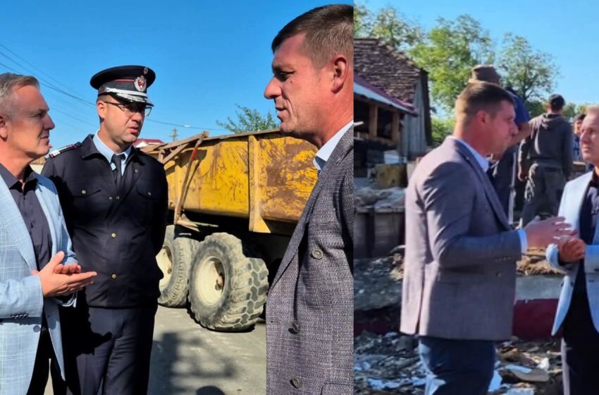  Șase copii au rămas fără casă după incendiul din Ragla. Prefectul Stelian Dolha a cerut de urgență un adăpost pentru familie