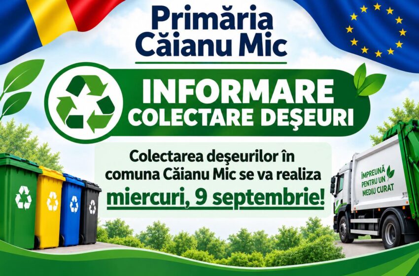  Colectarea deșeurilor se reia la Căianu Mic. Anunțul primarului Paul Știr