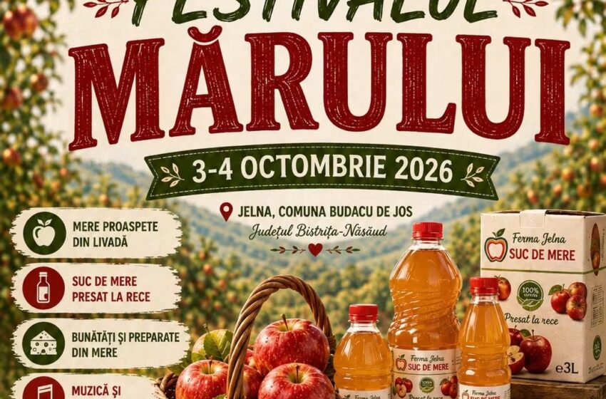  Jelna, în sărbătoarea merelor: Festivalul Mărului, pe 3 și 4 octombrie