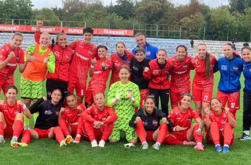 Gloria Bistrița, recital de forță în Superliga feminină de fotbal! 15 goluri marcate în poarta Vasas Femina