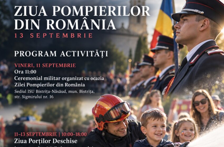 Ziua Pompierilor din România, sărbătorită alături de comunitatea bistrițeană