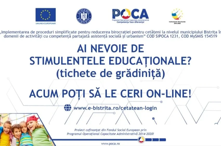  Stimulentul educațional pentru grădiniță poate fi solicitat online la Primăria Bistrița. Cum se depune cererea. VIDEO