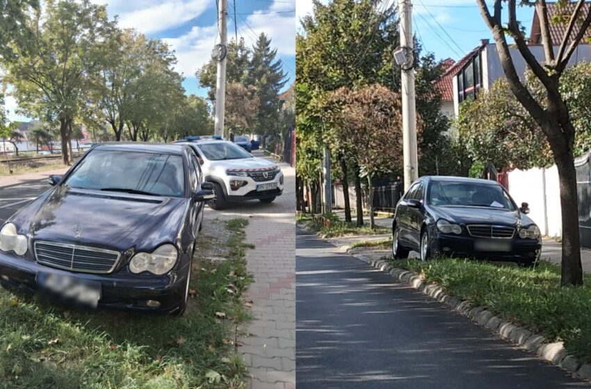  Parcarea pe spațiul verde se sancționează! Amenzi de până la 600 de lei la Bistrița