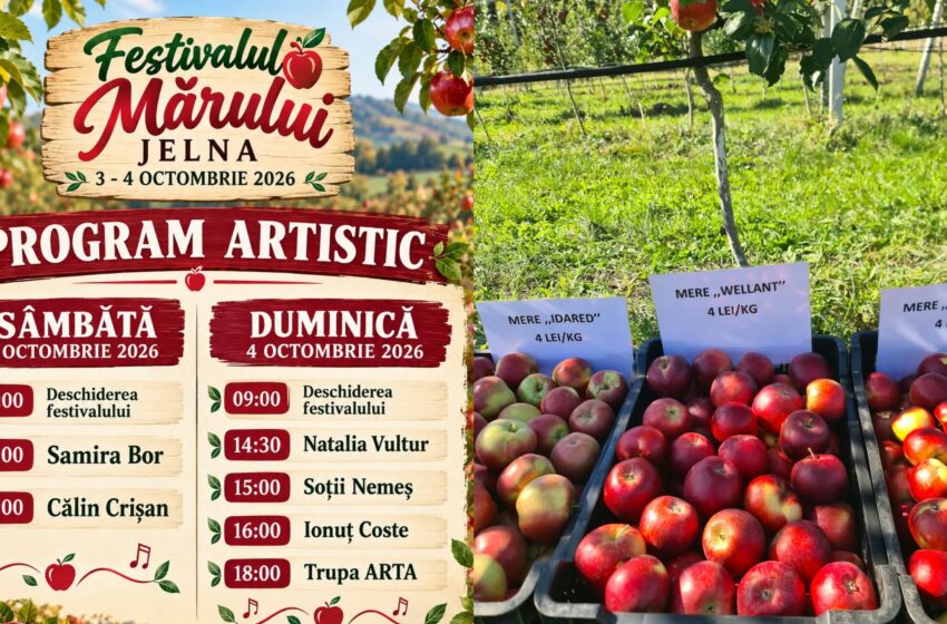  Programul artistic al Festivalului Mărului 2026, la Jelna: două zile de muzică și voie bună