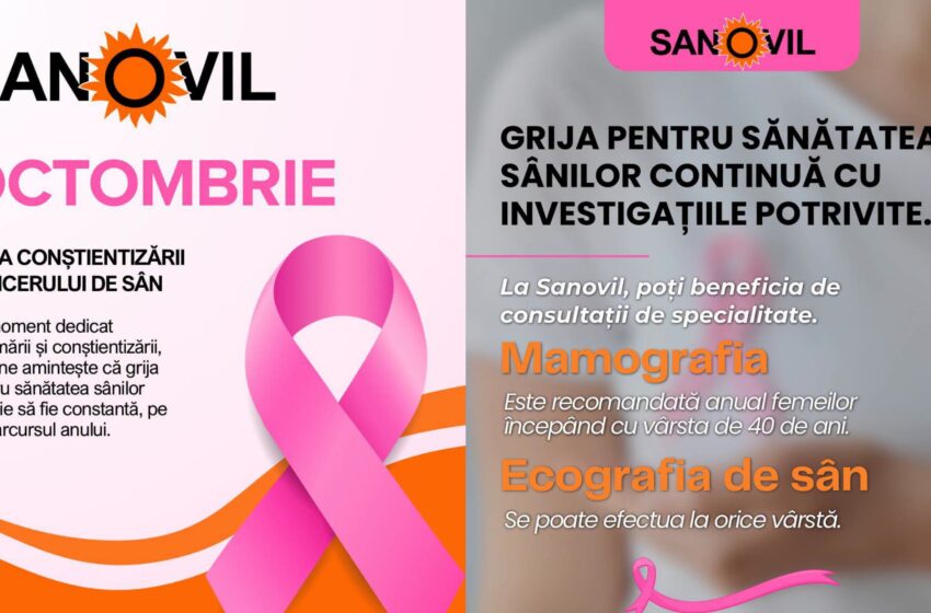  Sanovil, alături de femei în luna dedicată sănătății sânilor: prevenția poate face diferența