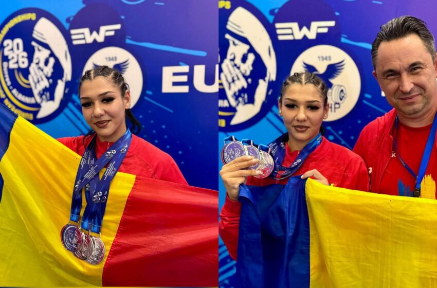  Dana Berchi de la CSM Bistrița, cucerește trei medalii de argint la Campionatele Europene de Haltere!