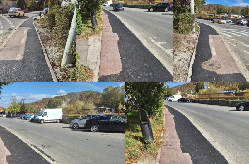  Gabriel Lazany, nemulțumit de reparațiile de pe pista de biciclete de pe strada Petru Maior: „NU, NU ÎMI PARE RĂU!” FOTO