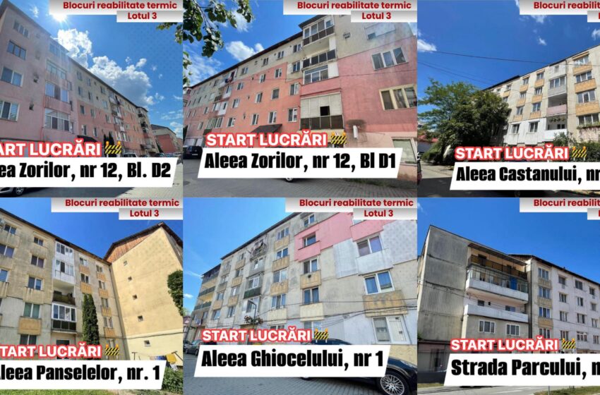  Beclean: Continuă lucrările de reabilitare termică a blocurilor. Se măsoară ferestrele care vor fi înlocuite