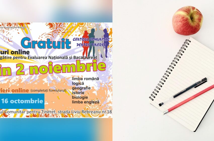  S-a deschis perioada de înscriere la cursurile online de pregătire pentru Evaluarea Națională și Bacalaureat!