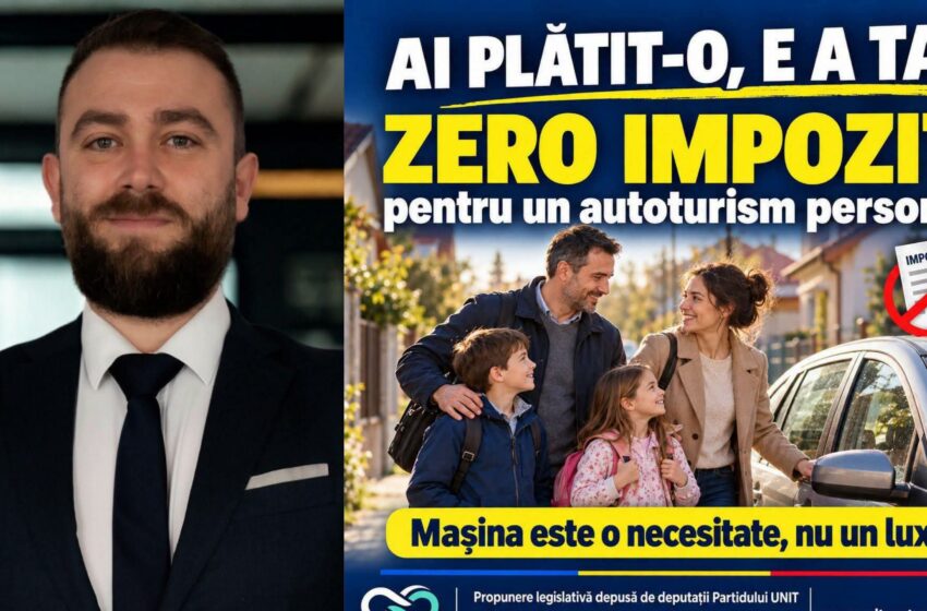  Deputatul Andrei Csillag propune impozit ZERO pentru o mașină personală: „Ai plătit-o, e a ta!”