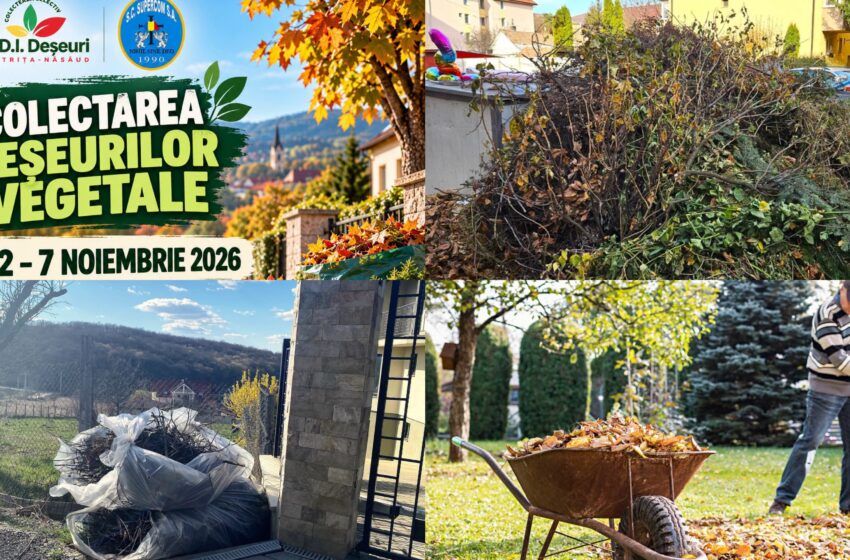  Campanie de colectare a deșeurilor vegetale în Bistrița-Năsăud, între 2 și 7 noiembrie. Programul pe localități