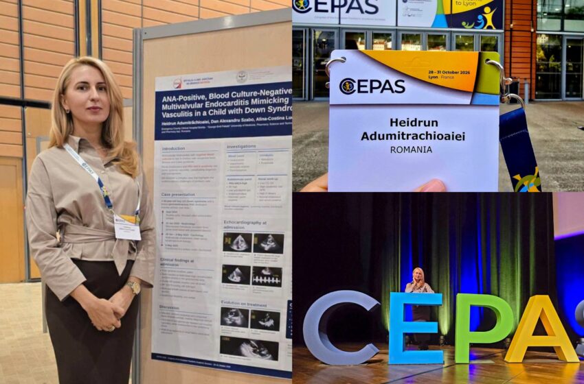  Dr. Heidi Adumitrăchioaiei, medic specialist pediatru în cadrul UPU Pediatrie SCJU Bistrița, la Congresul European al Societăților Academice de Pediatrie, desfășurat la Lyon