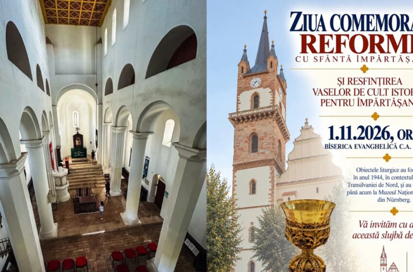  După 82 de ani, două obiecte de cult istorice se întorc la Bistrița! Potirul și patena evacuate în 1944 revin în Biserica Evanghelică