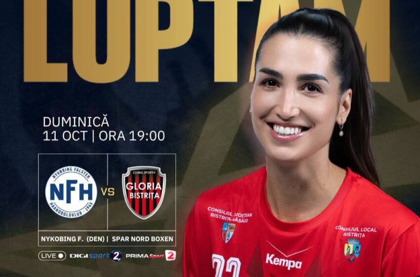 Gloria Bistrița, în Danemarca pentru a treia victorie în Liga Campionilor! Meci dificil cu Nykøbing