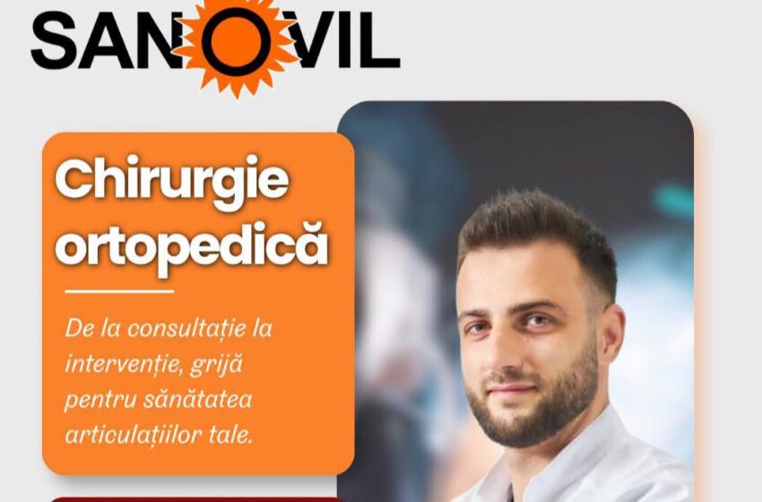  Dr. Oprea Bogdan, medic primar ortoped la Clinica Sanovil: soluții pentru durerea articulară și recăpătarea mobilității