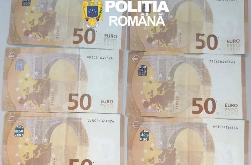  Bancnote false de 50 de euro, folosite la cumpărarea unui telefon, la Bistrița. Doi tineri, cercetați pentru înșelăciune