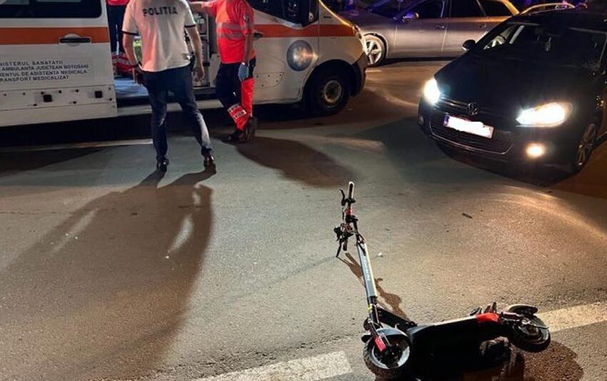  Doi adolescenți au căzut de pe o trotinetă, la Sângeorz-Băi. Au intervenit echipajele SMURD și Ambulanța
